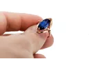 Original vintage din aur roz de 14k Safir Inel Vintage Craft  vrc047r